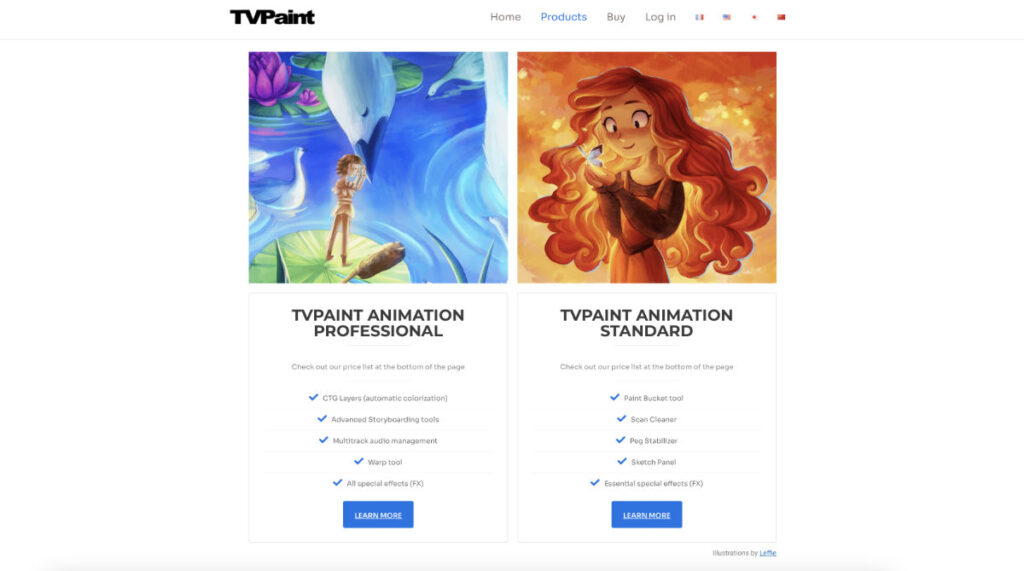 TVPaint website screenshot